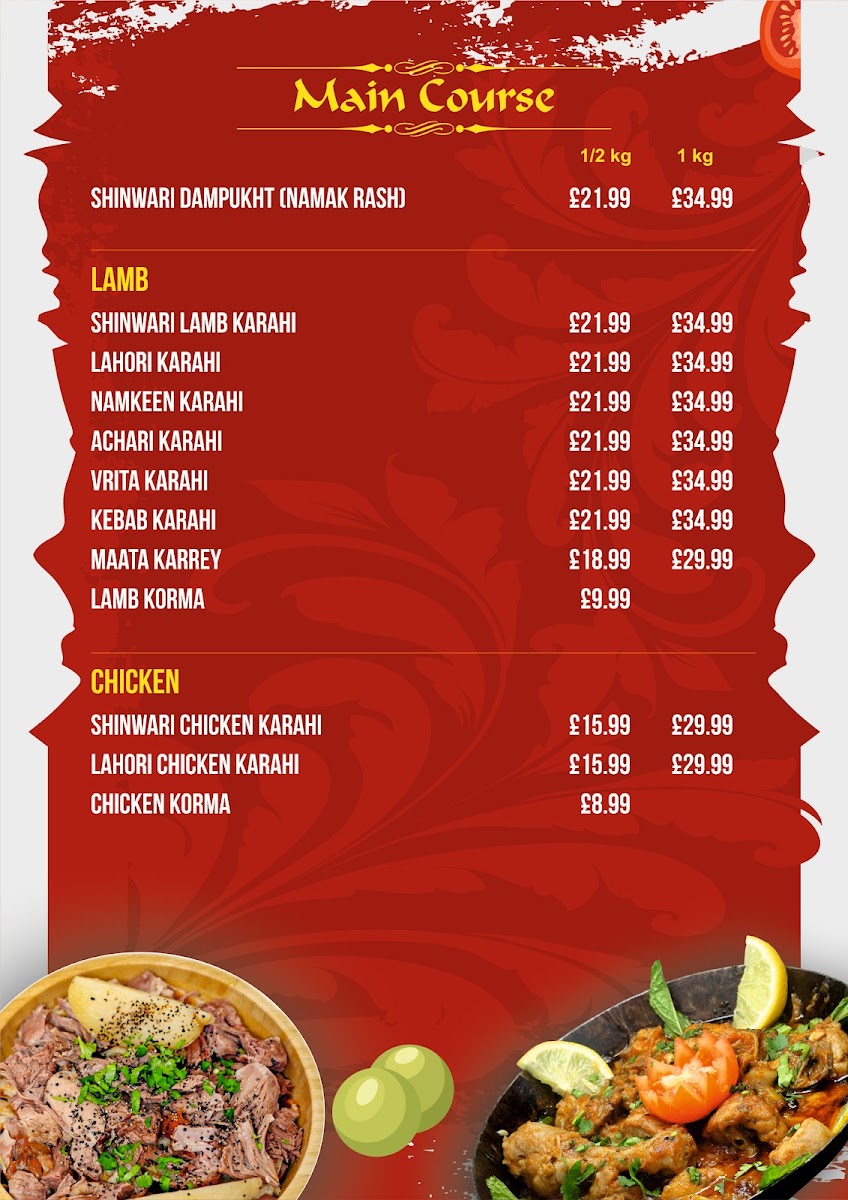 Shinwari Menu - Image 1